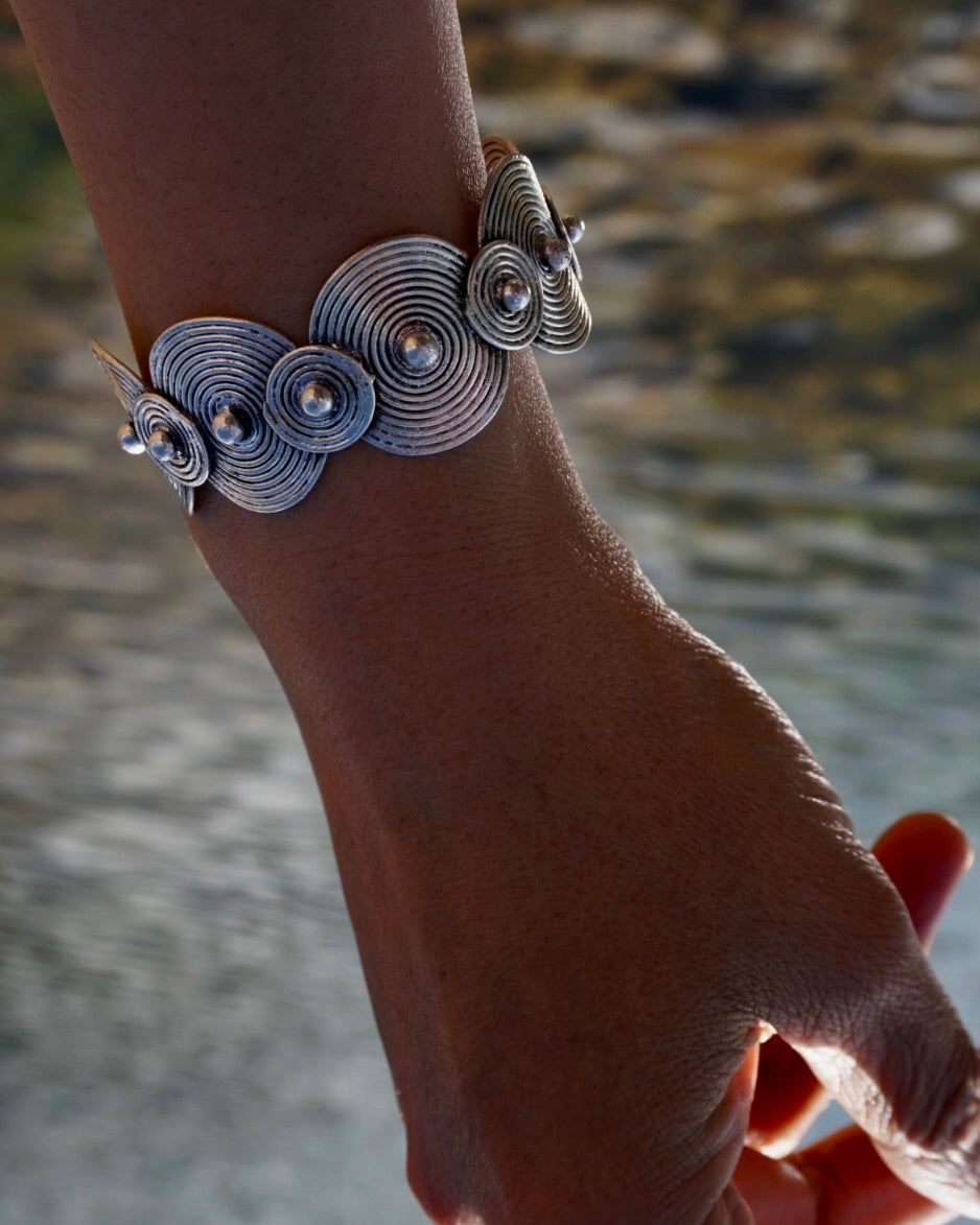 Handcrafted Miao Silver Bracelet – Traditional Ethnic Jewelry with Cultural Significance