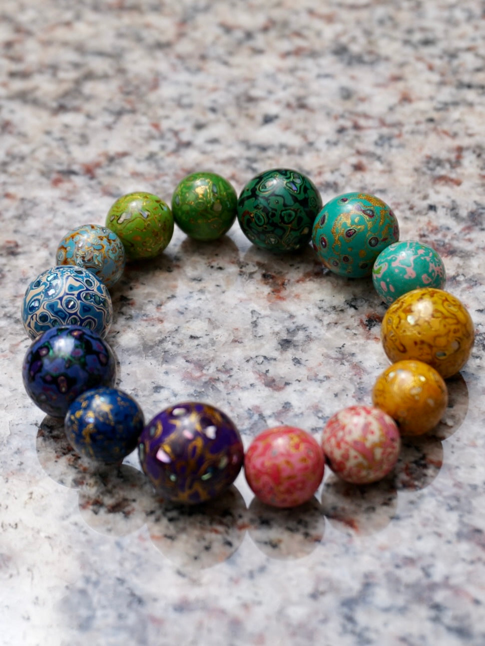 Handcrafted Lacquer Bead Bracelet – Unique & Artisan Jewelry