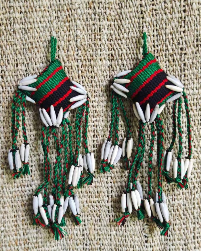 Boho Tribal Handmade Tassel Earrings – Wa Ethnic Wildflower & Herbal Charm Jewelry