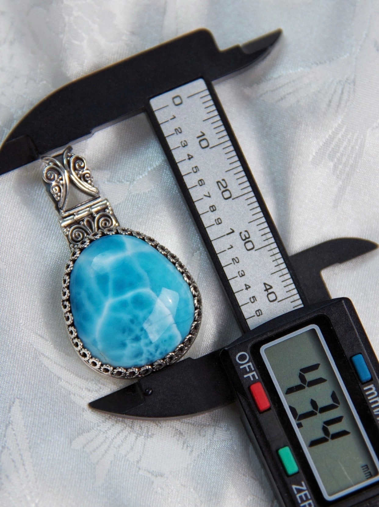 Larimar Pendant (Jade-like Stone)