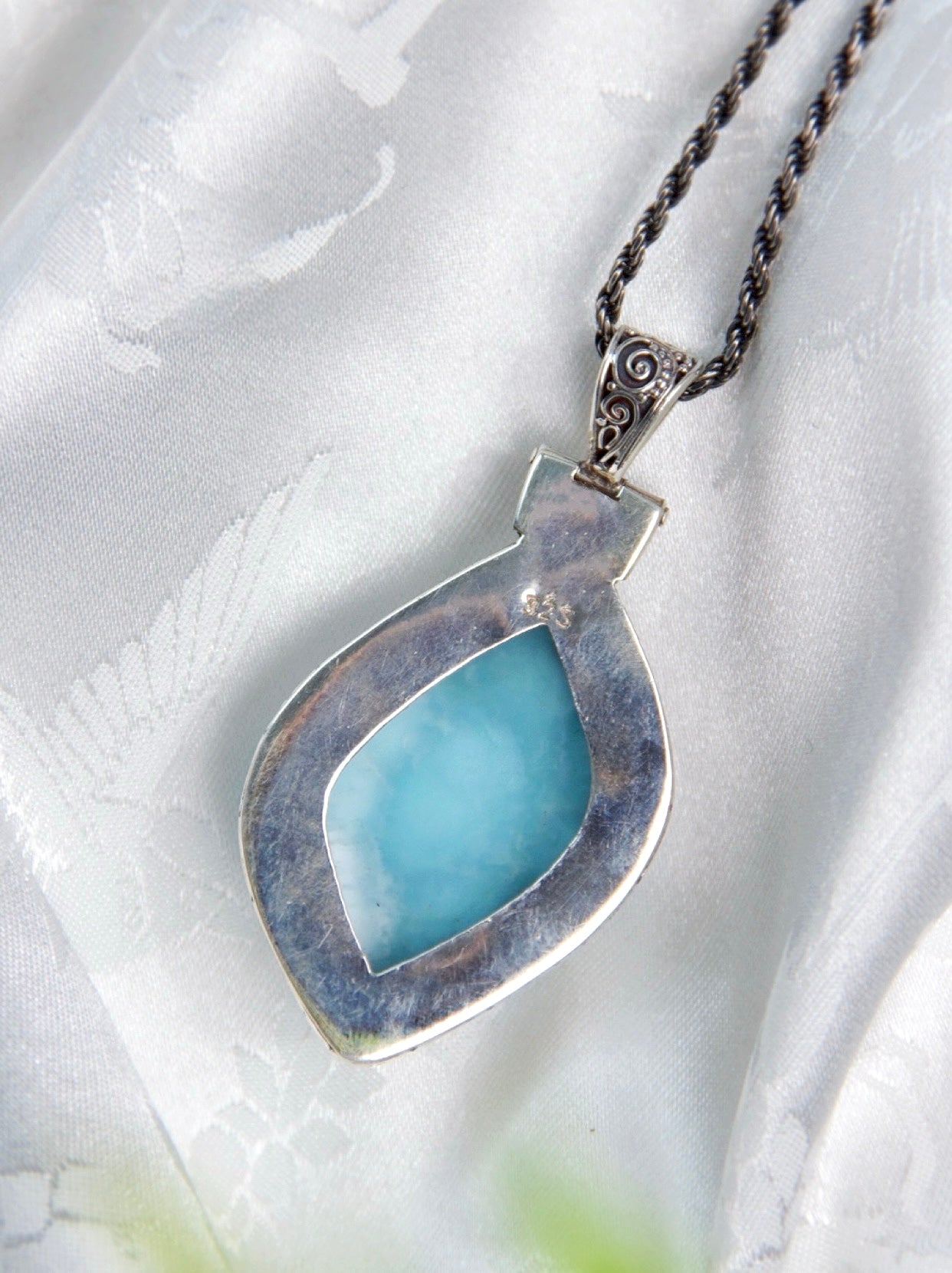 Larimar Pendant (Jade-like Stone)