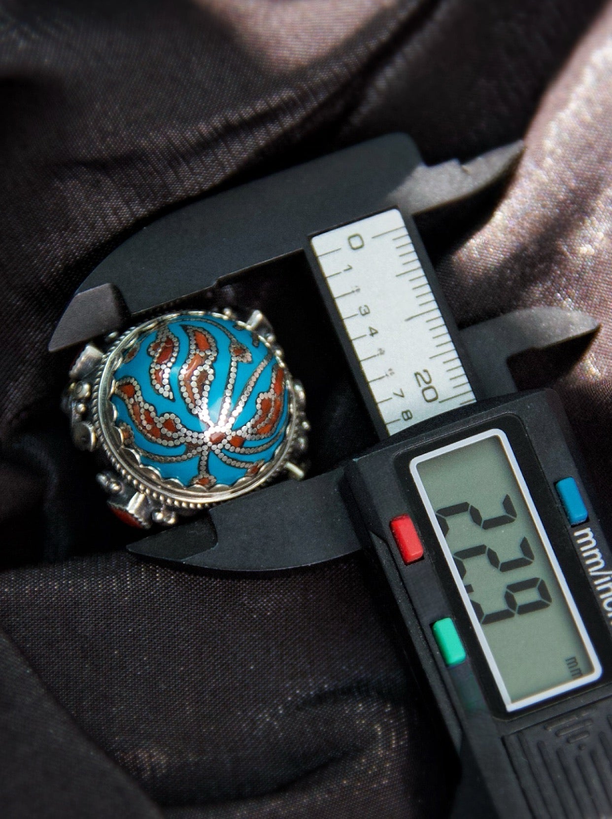 Handcrafted Patch Blue Turquoise Ring – Natural Gemstone Jewelry with Healing Properties