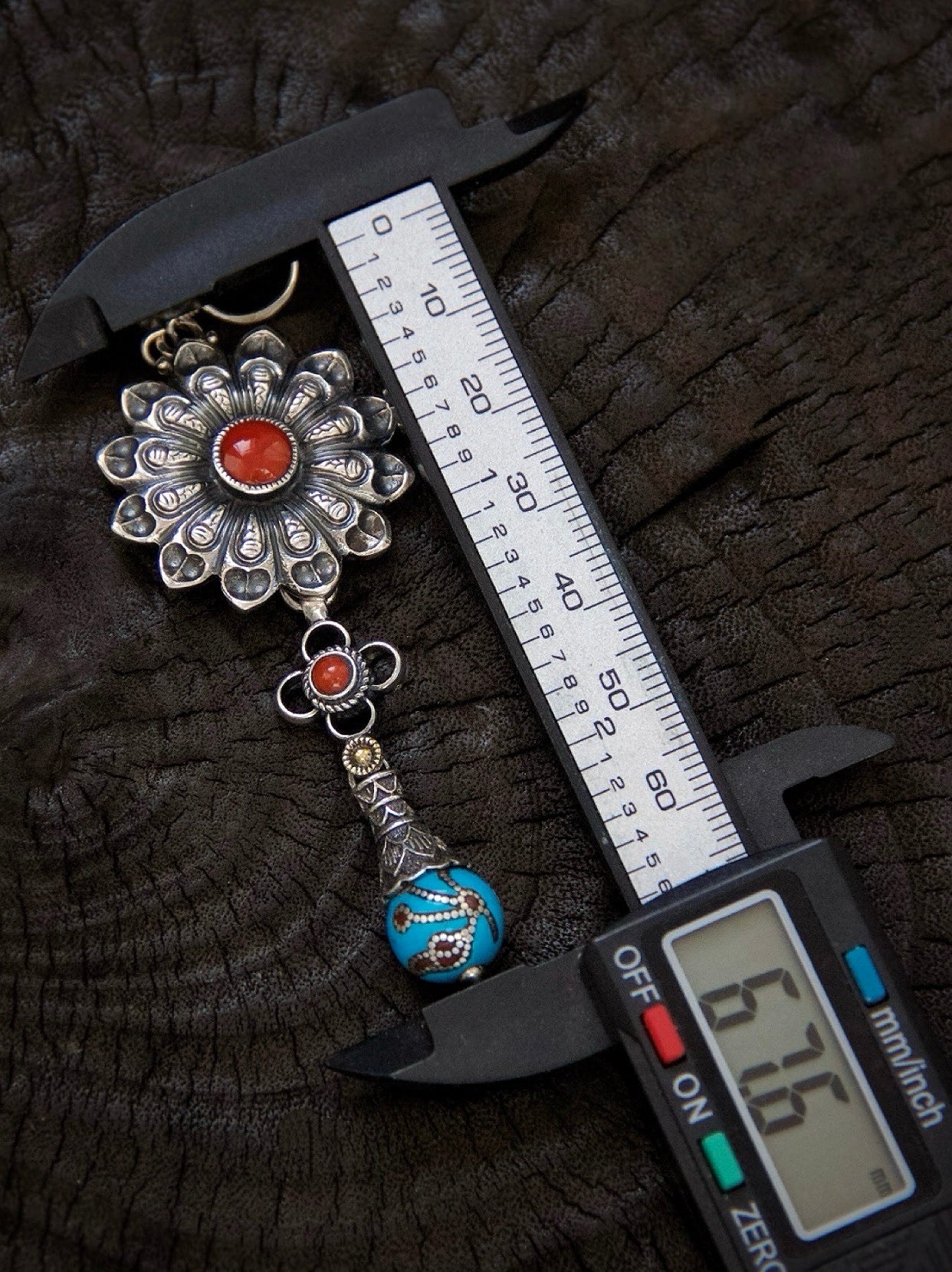 Handcrafted Blue Turquoise Earrings – Natural Gemstone Jewelry with Tibetan Craftsmanship