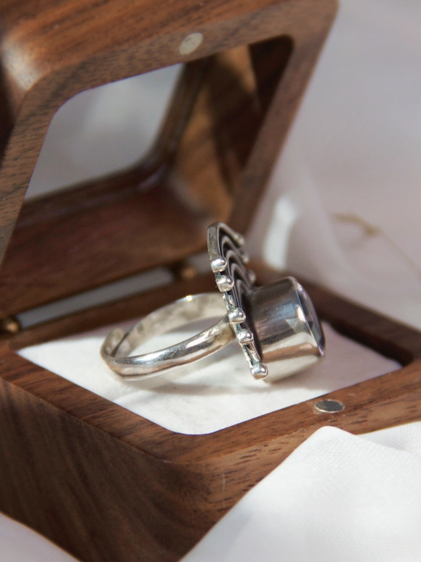 Handcrafted Clear Quartz Crystal Ring – Natural Gemstone Jewelry with Healing Properties