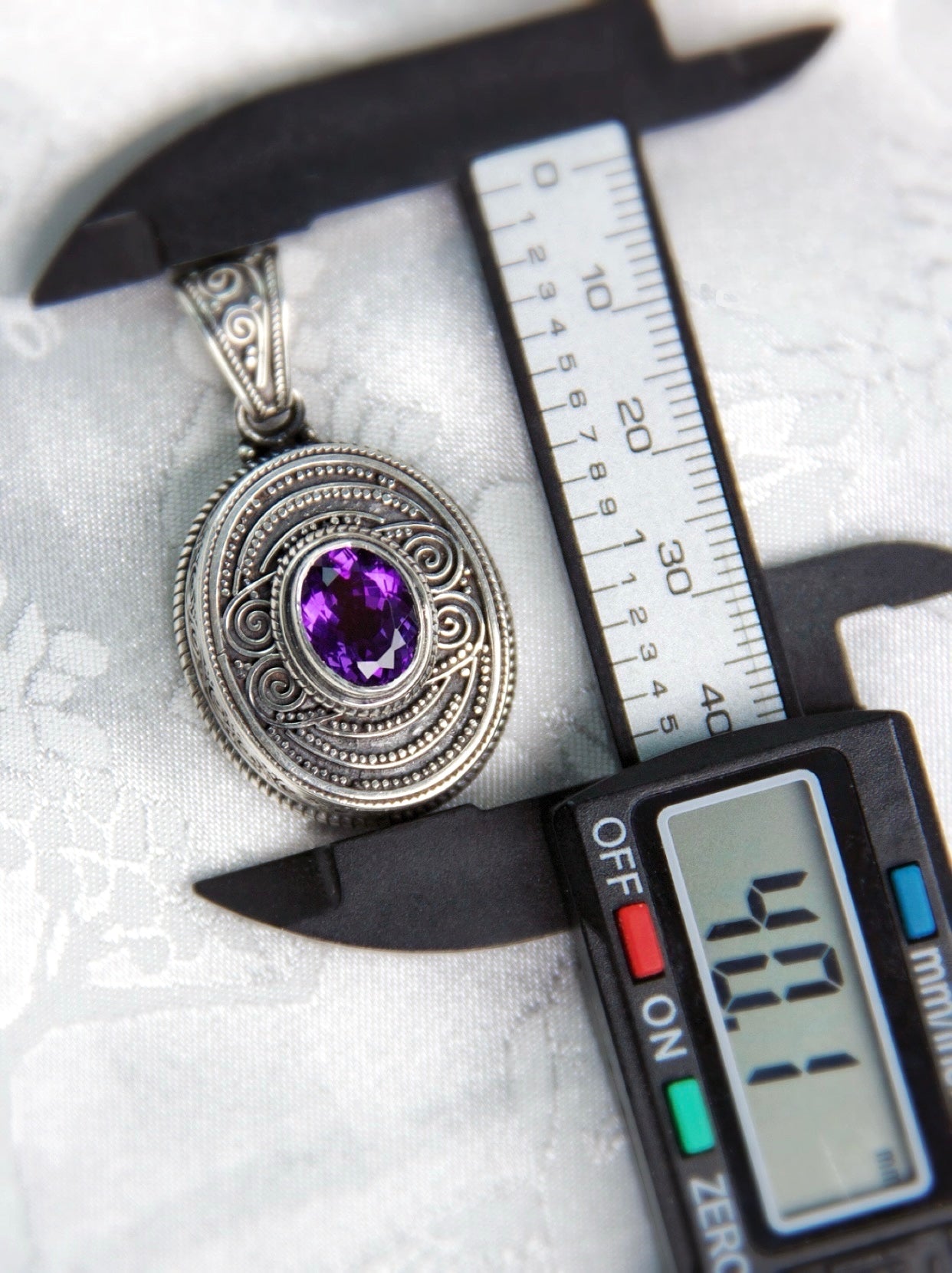 Vintage Crystal Necklace Unique Pendant - Buddhist Jewelry