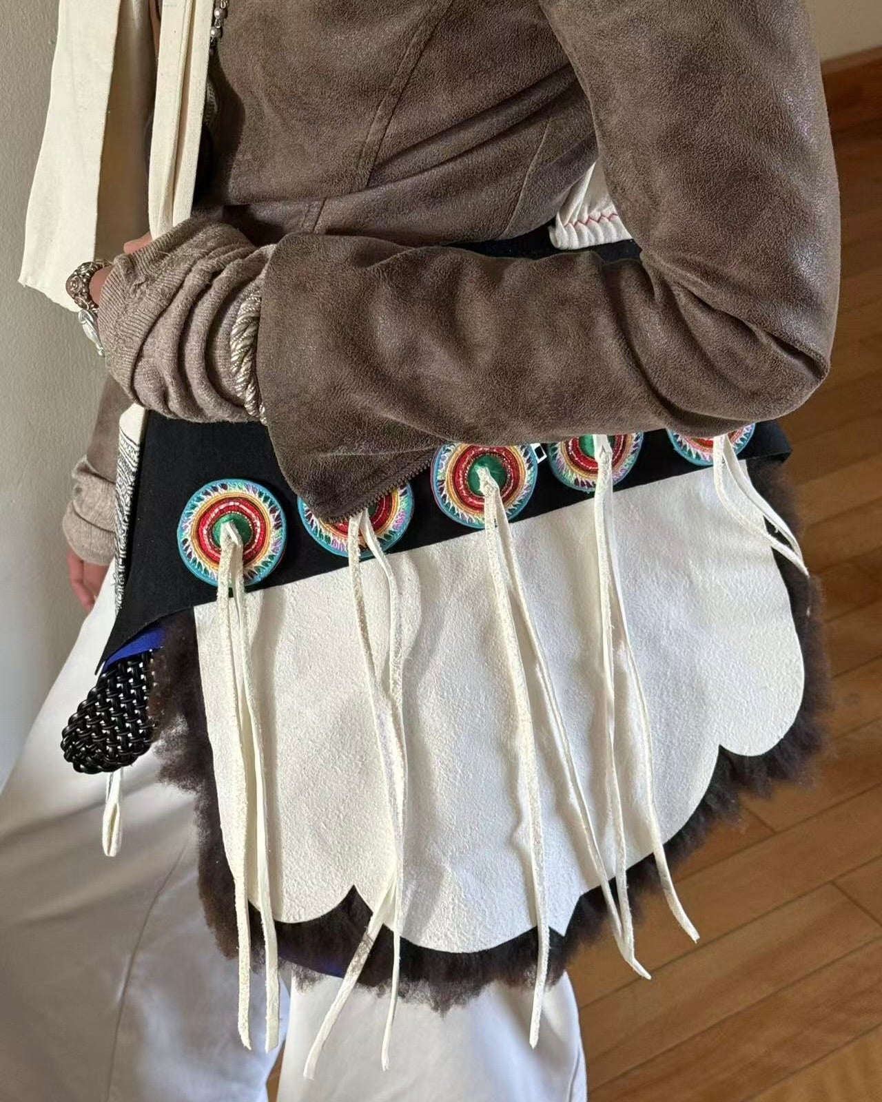 Handmade leather bag-Boho style