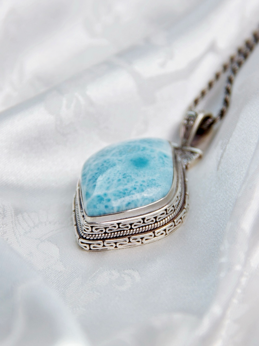Larimar Pendant (Jade-like Stone)