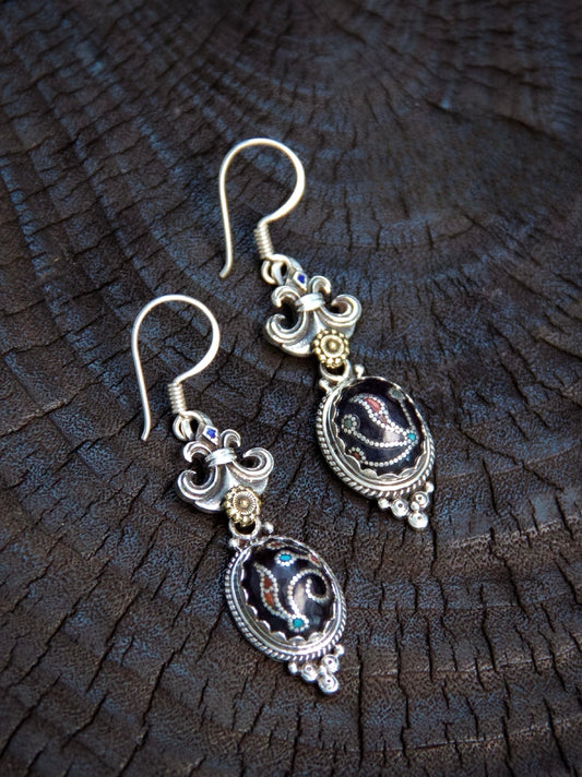 Vintage Amber Earrings – buddhist Jewelry with Healing Properties