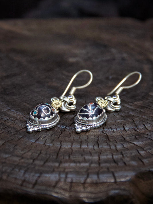 Vintage Amber Earrings – buddhist Jewelry with Healing Properties