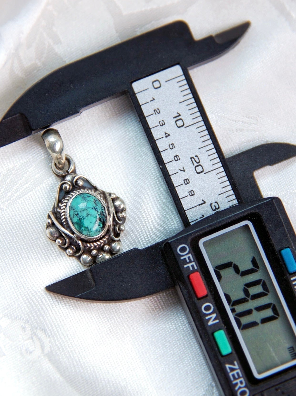 Turquoise Mandala Necklace – Handcrafted Silver Pendant for Chakra Healing